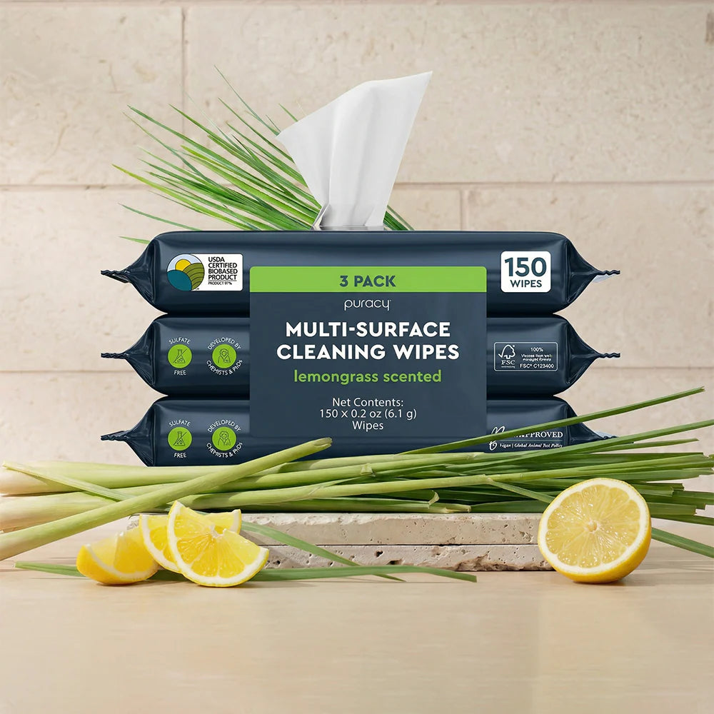 Puracy Plant-Based Multi-Surface Cleaning Wipes